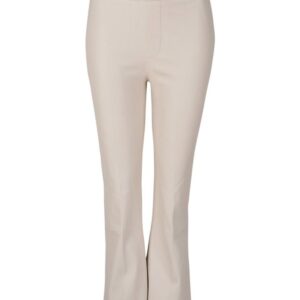 DANTE - TYSON CROPPED FLARE LEATHER PANTS - BUTTER