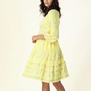 HALE BOB - DIONNE EMBROIDED DRESS - YELLOW