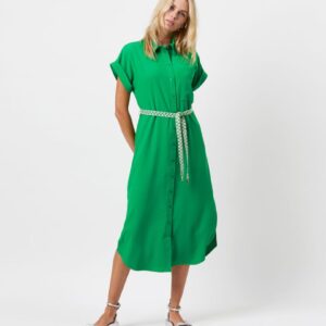 DANTE - CHRISTY SHIRT DRESS - ULTRA GREEN